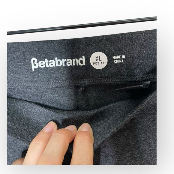 Betabrand Yoga Riding Dress Pants Zipper Pocket Ankle Tab Charcoal Gray XLP - Picture 4 of 6